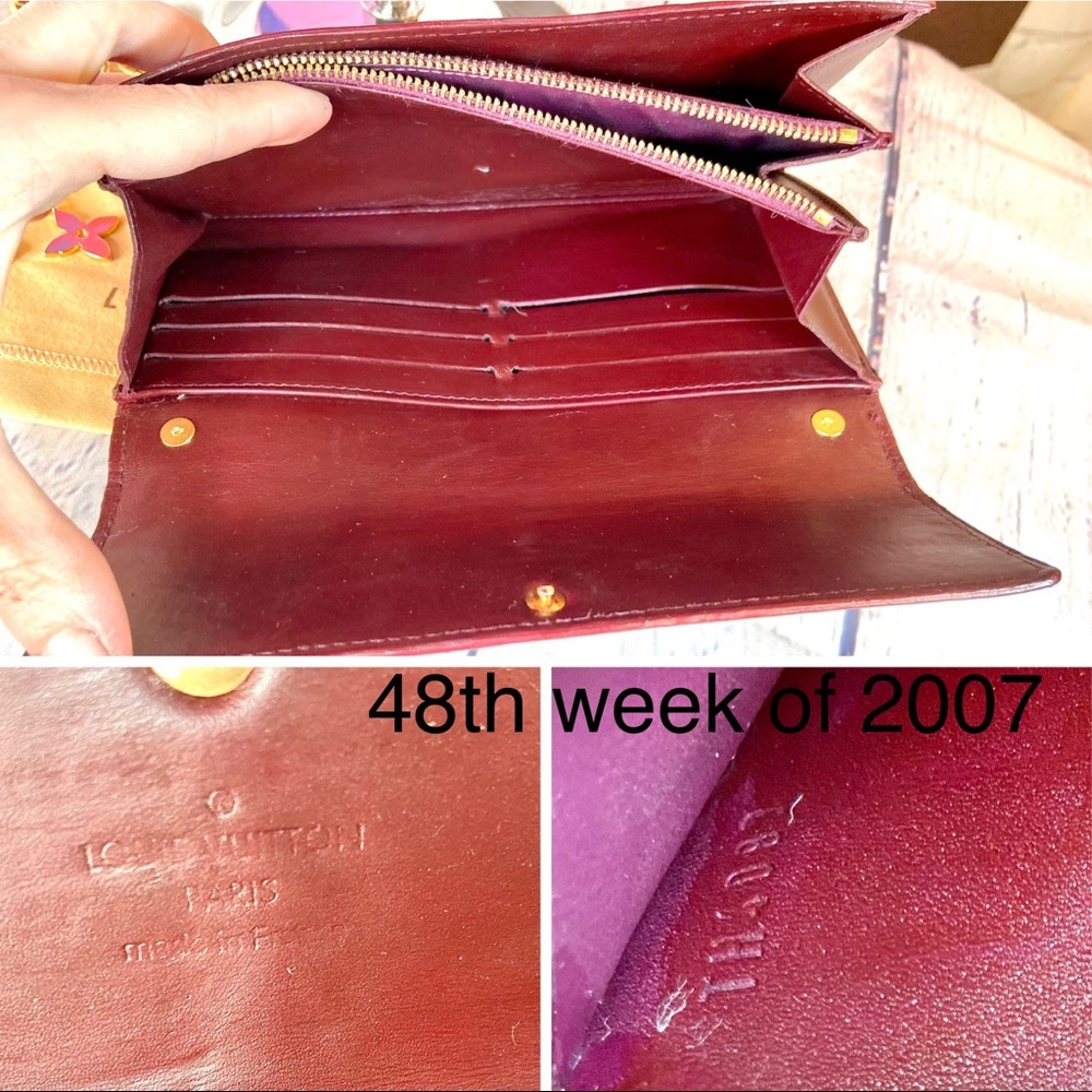 Louis Vuitton Bordeaux color vernis Sarah wallet crossbody - Picture 9 of 16